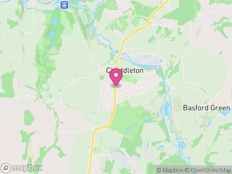 Map of properties for sale in Cheddleton