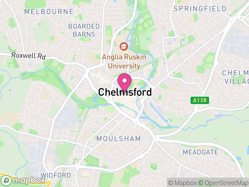 Map of properties for sale in Chelmsford
