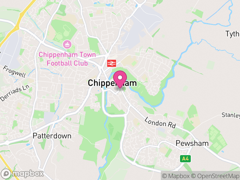 Map of properties for sale in Chippenham