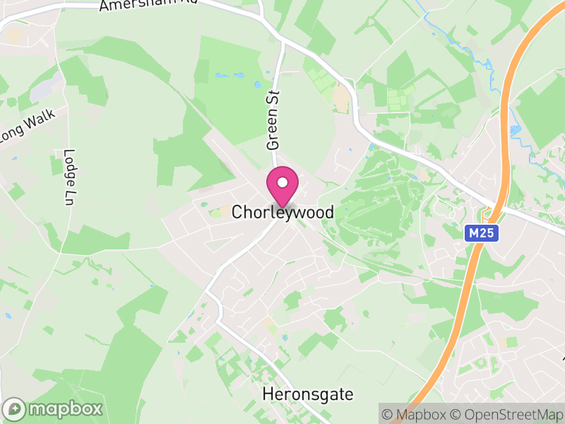Map of properties for sale in Chorleywood