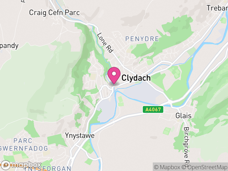 Map of properties for sale in Clydach
