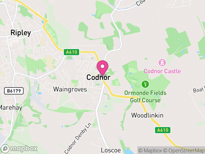 Map of properties for sale in Codnor