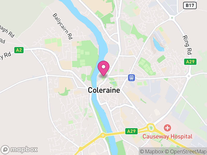 Map of properties for sale in Coleraine