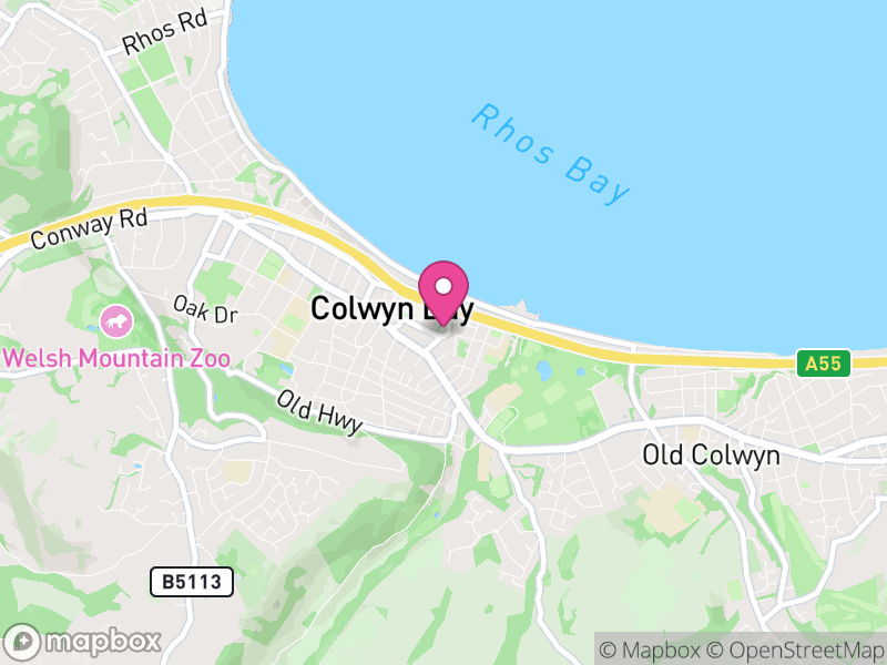 Map of properties for sale in Colwyn Bay
