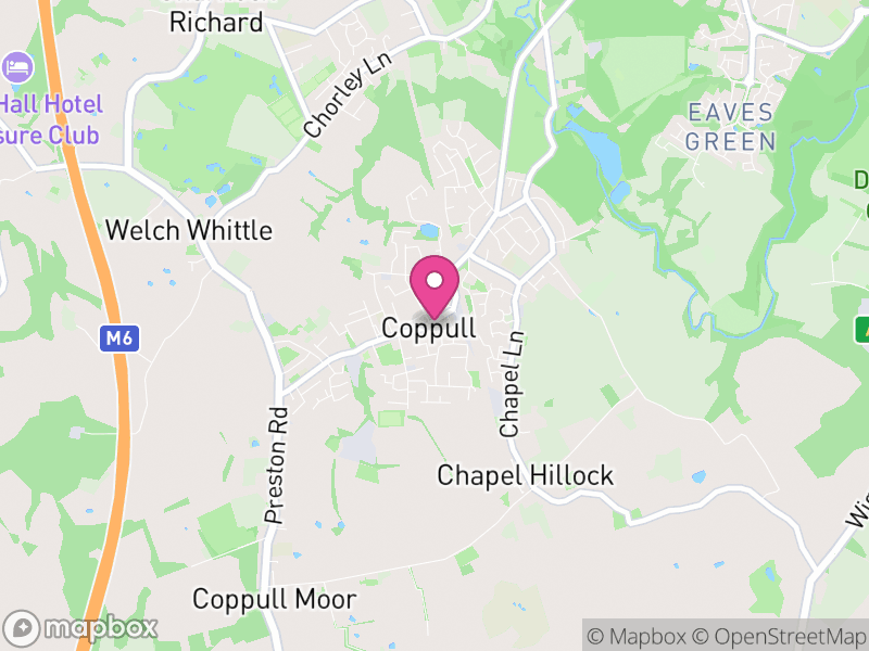 Map of properties for sale in Coppull