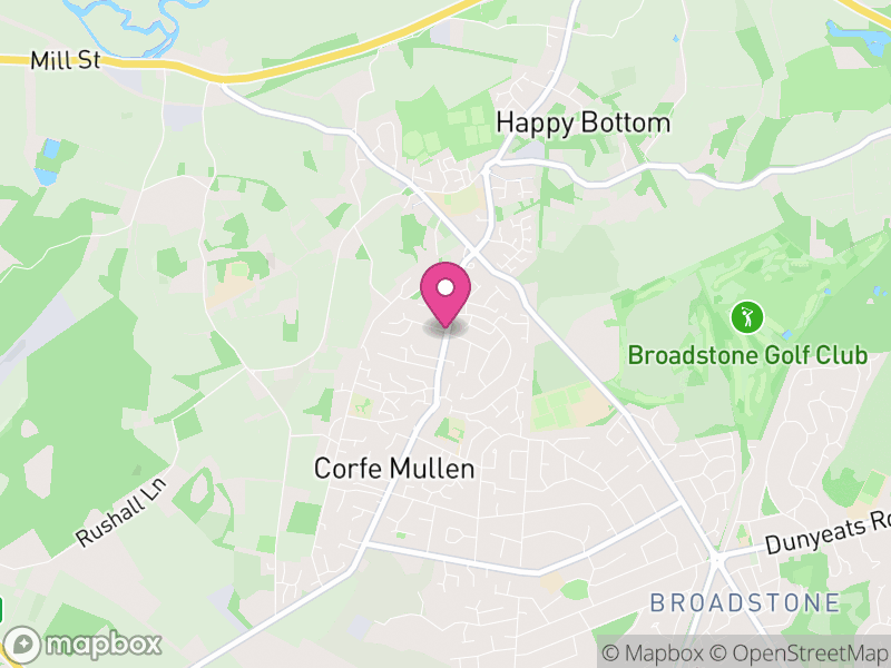 Map of properties for sale in Corfe Mullen