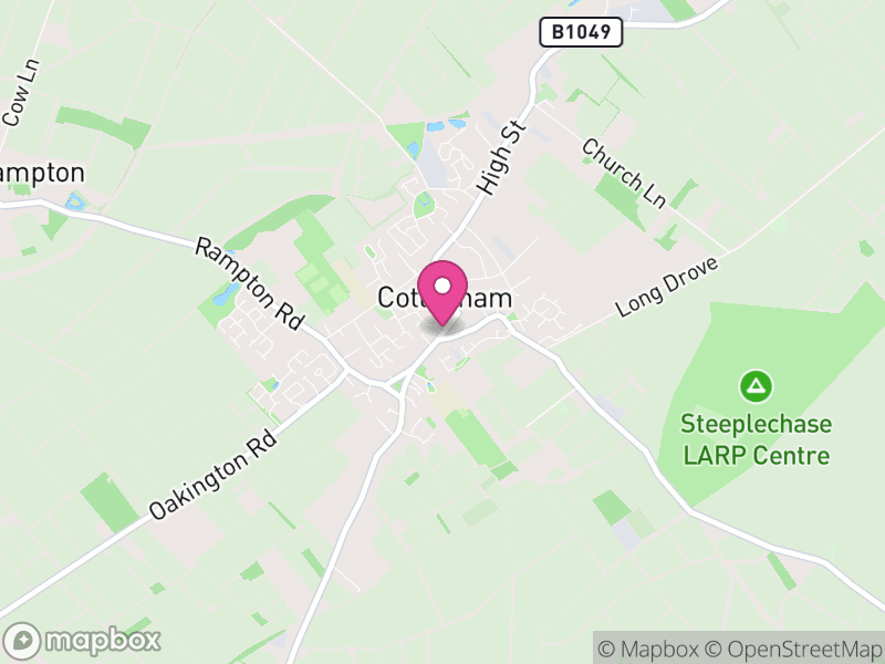 Map of properties for sale in Cottenham