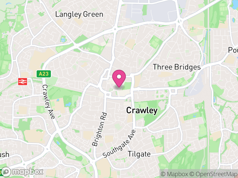 Map of properties for sale in Crawley