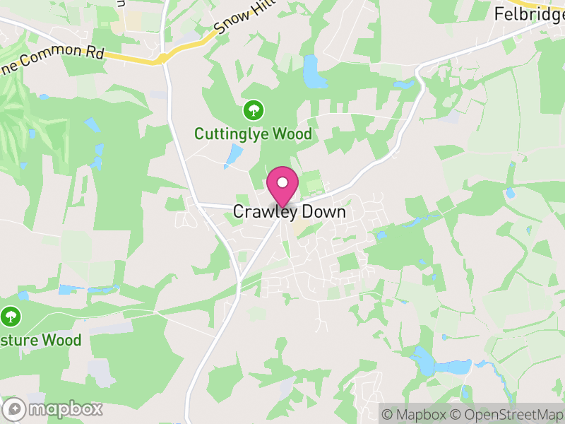 Map of properties for sale in Crawley Down