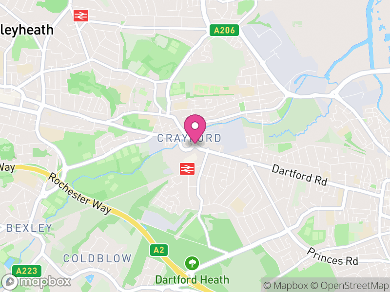 Map of properties for sale in Crayford