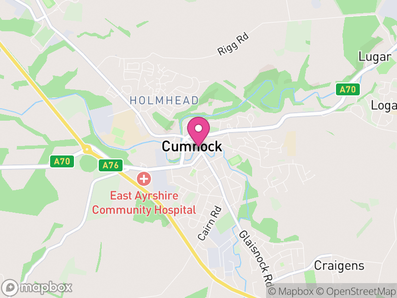 Map of properties for sale in Cumnock