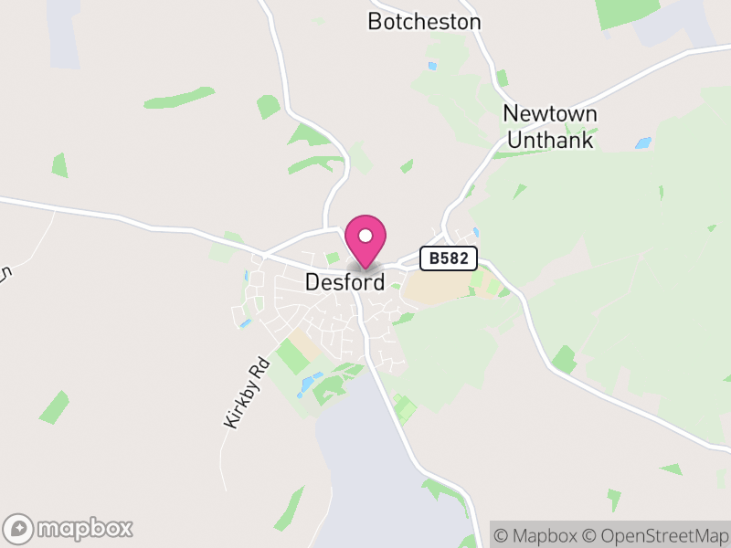 Map of properties for sale in Desford