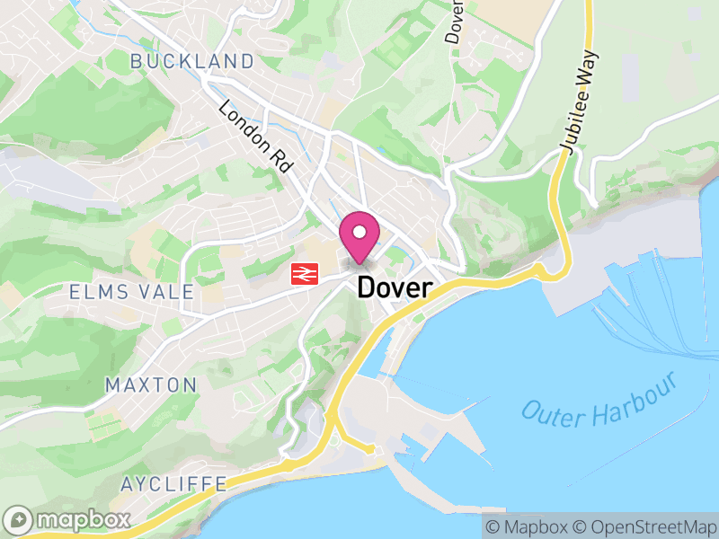 Map of properties for sale in Dover