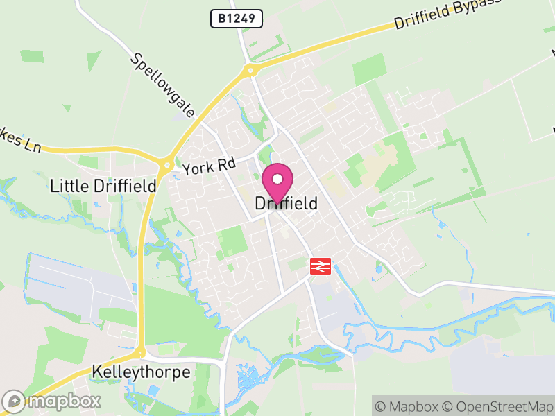Map of properties for sale in Driffield