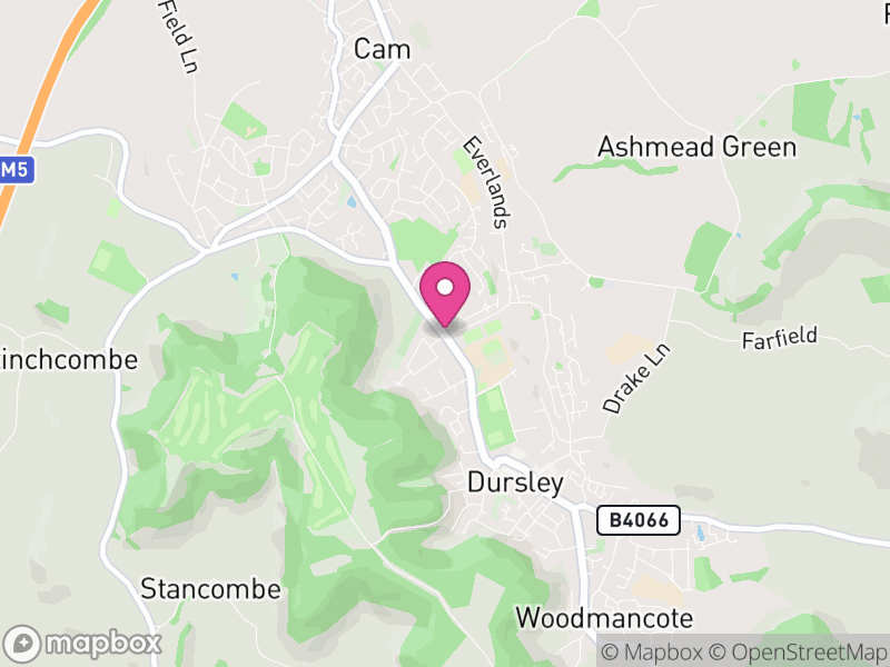 Map of properties for sale in Dursley