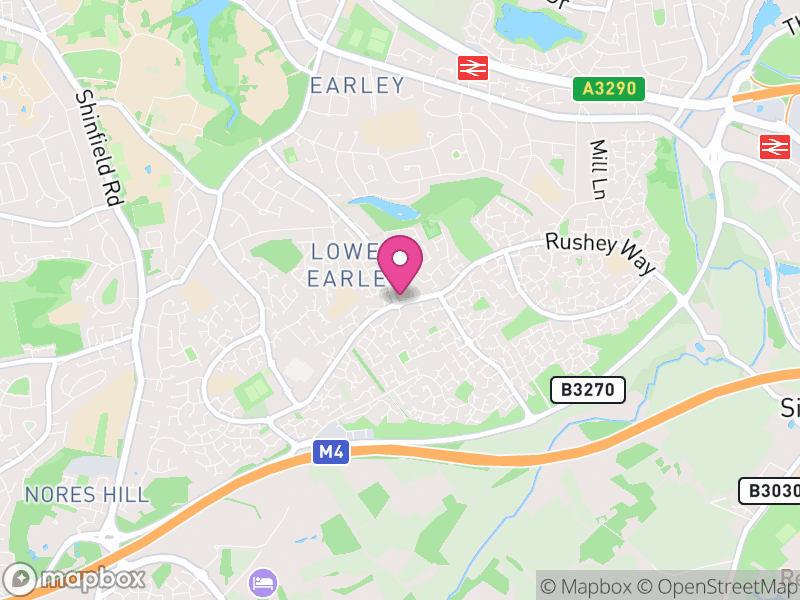 Map of properties for sale in Earley