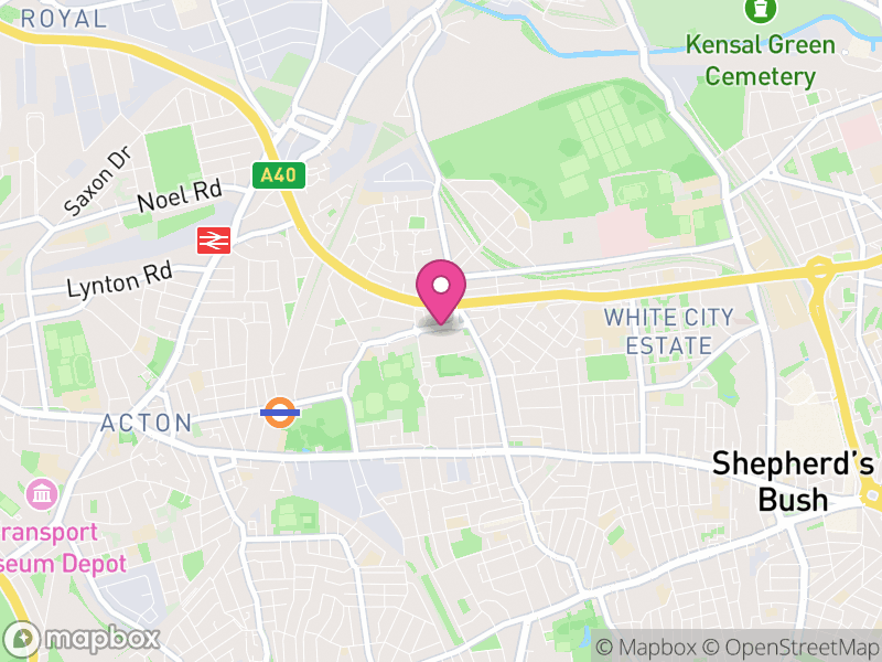 Map of properties for sale in East Acton