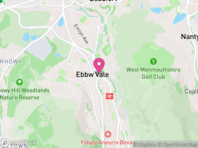 Map of properties for sale in Ebbw Vale