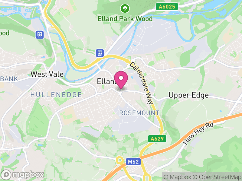 Map of properties for sale in Elland