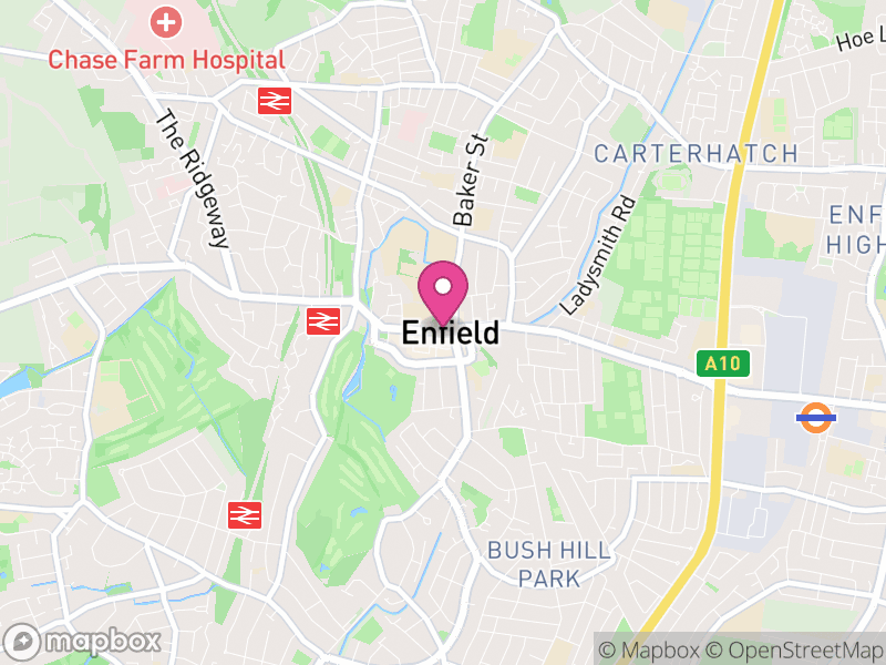 Map of properties for sale in Enfield