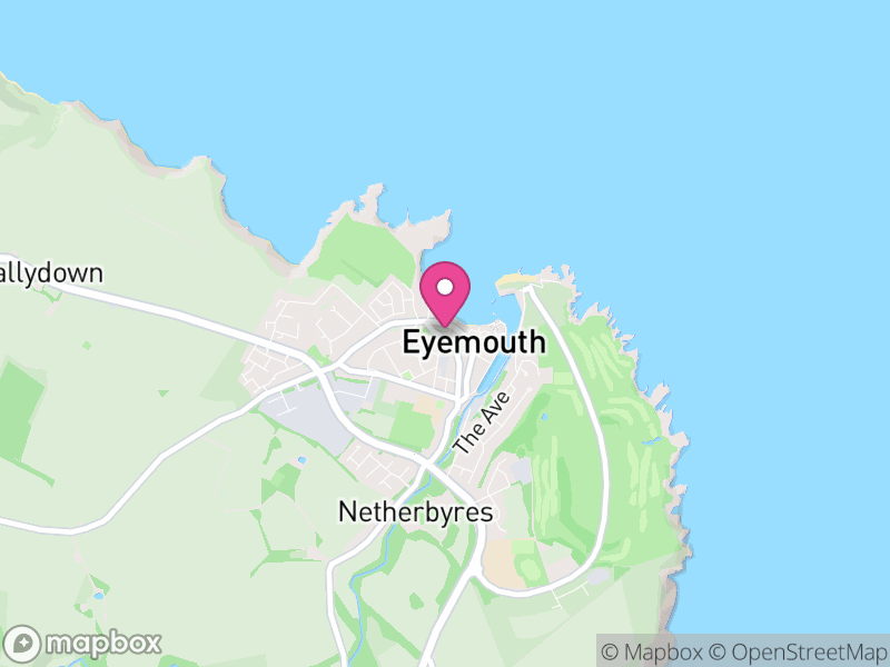 Map of properties for sale in Eyemouth