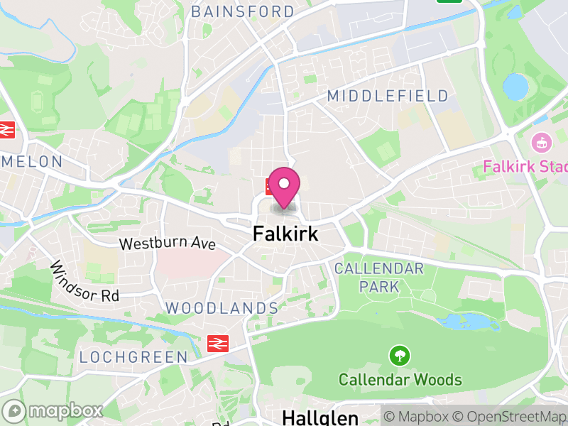 Map of properties for sale in Falkirk
