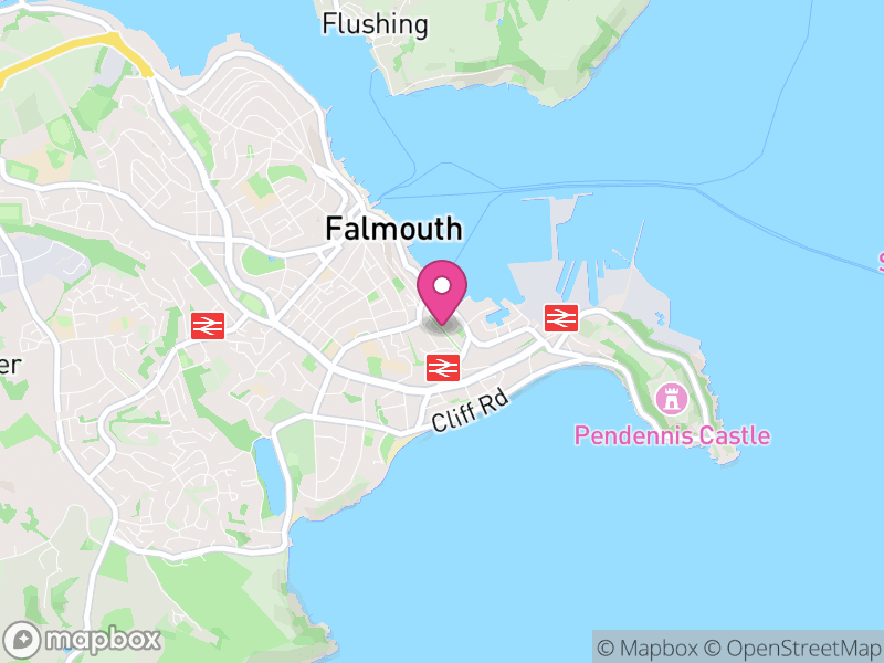 Map of properties for sale in Falmouth