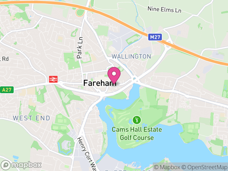Map of properties for sale in Fareham