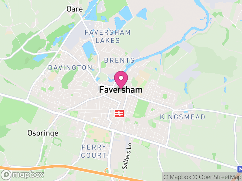 Map of properties for sale in Faversham