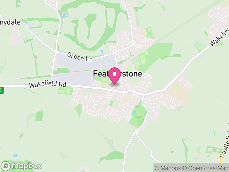 Map of properties for sale in Featherstone