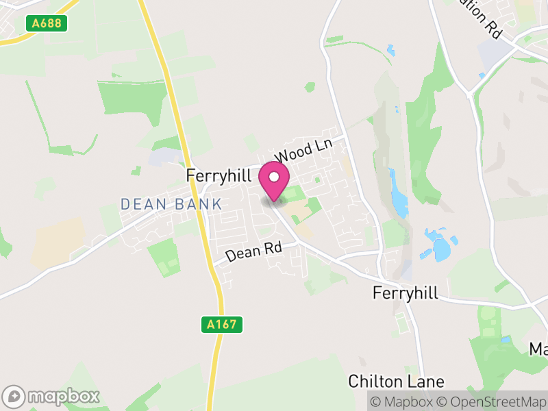 Map of properties for sale in Ferryhill