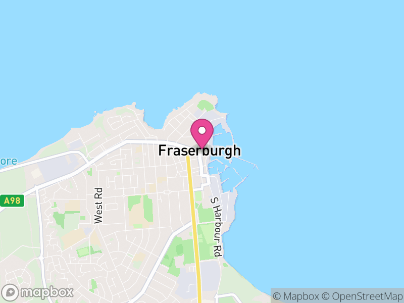 Map of properties for sale in Fraserburgh