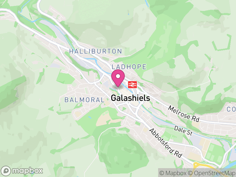 Map of properties for sale in Galashiels