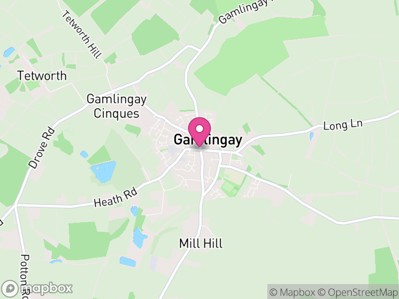 Map of properties for sale in Gamlingay