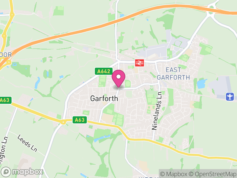 Map of properties for sale in Garforth