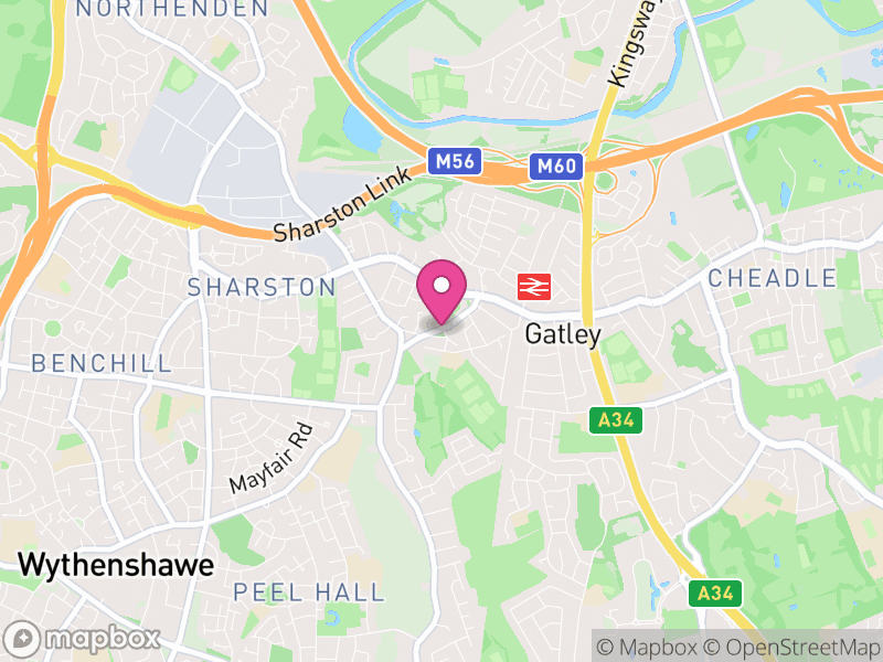 Map of properties for sale in Gatley