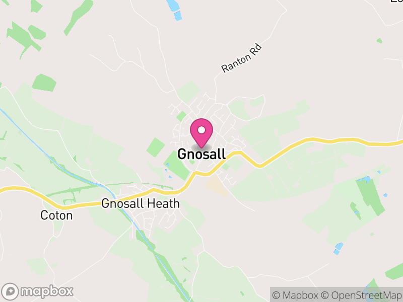 Map of properties for sale in Gnosall
