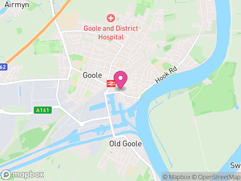 Map of properties for sale in Goole