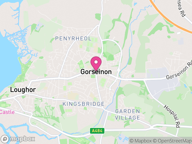 Map of properties for sale in Gorseinon
