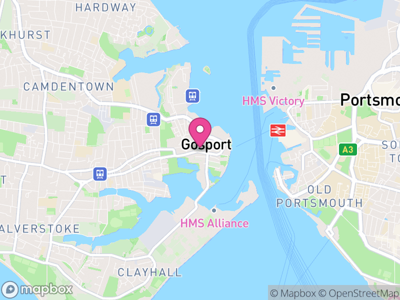 Map of properties for sale in Gosport