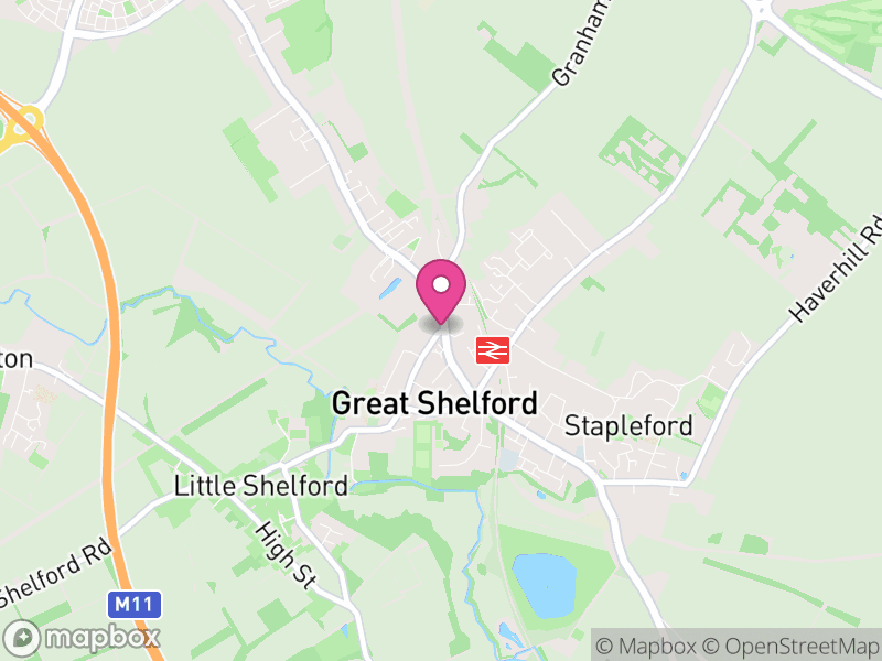Map of properties for sale in Great Shelford
