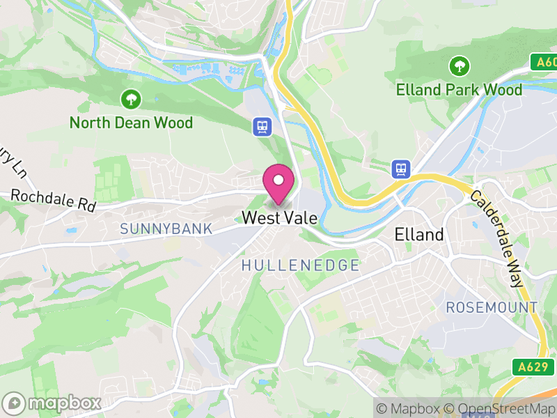 Map of properties for sale in Greetland