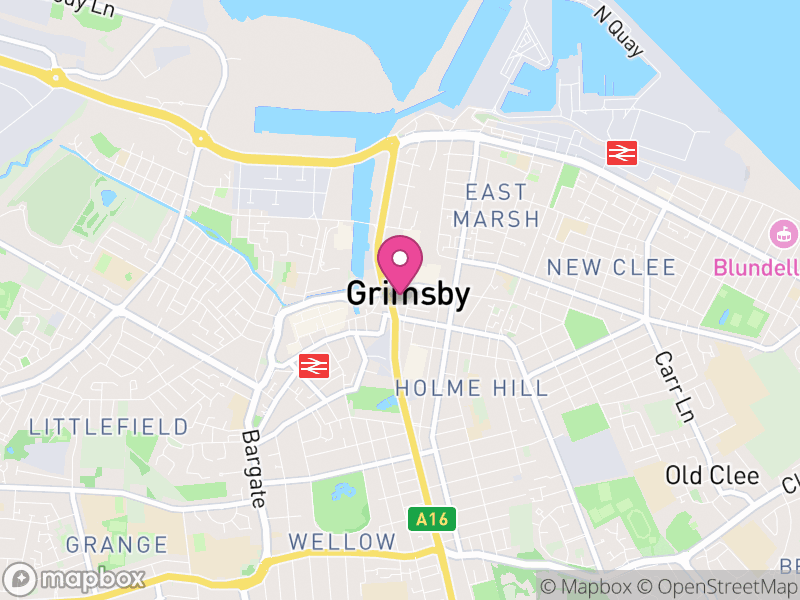 Map of properties for sale in Grimsby