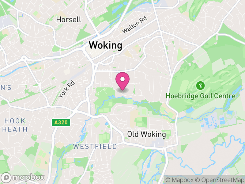 Map of properties for sale in GU22