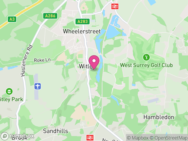 Map of properties for sale in GU8