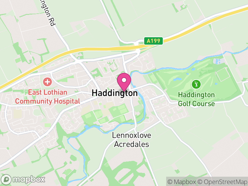 Map of properties for sale in Haddington