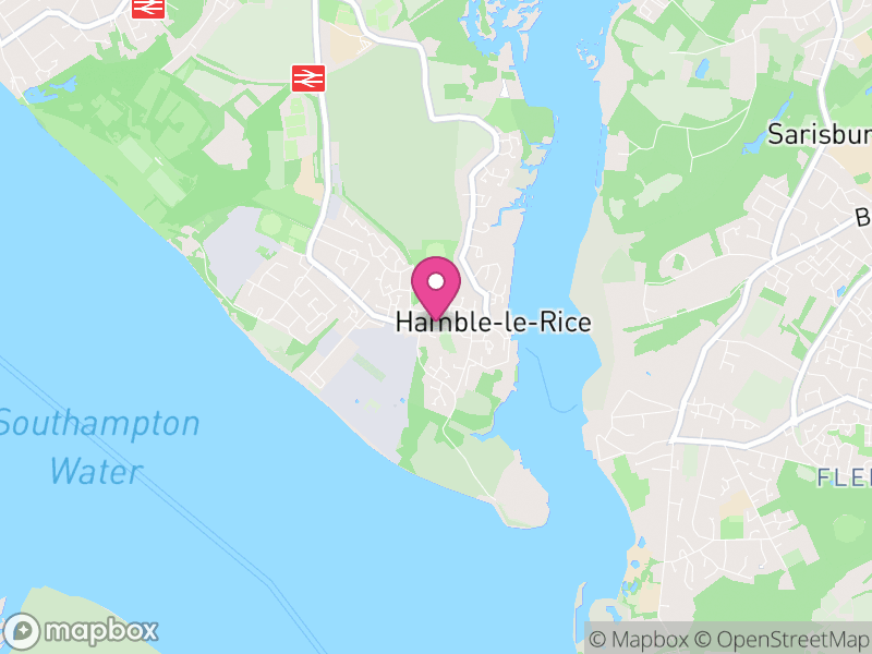 Map of properties for sale in Hamble Le Rice