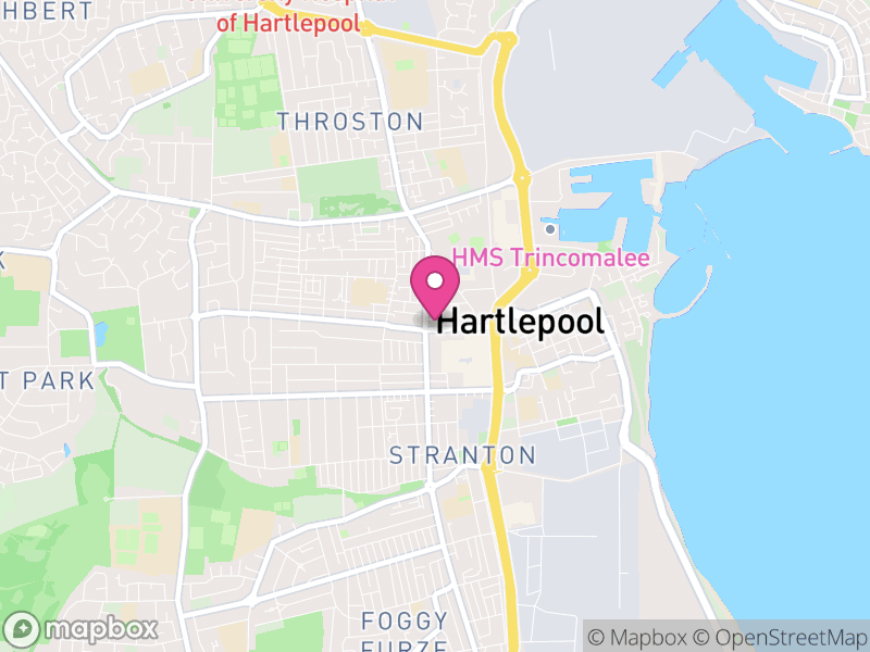 Map of properties for sale in Hartlepool