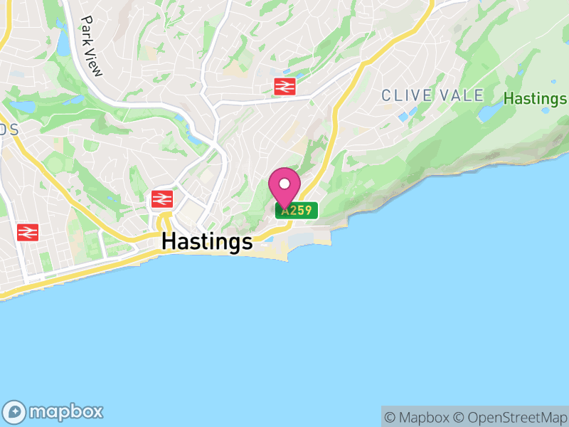 Map of properties for sale in Hastings