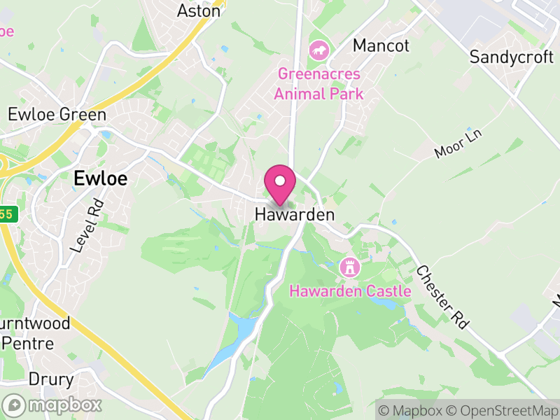 Map of properties for sale in Hawarden